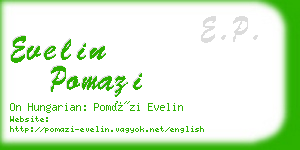 evelin pomazi business card